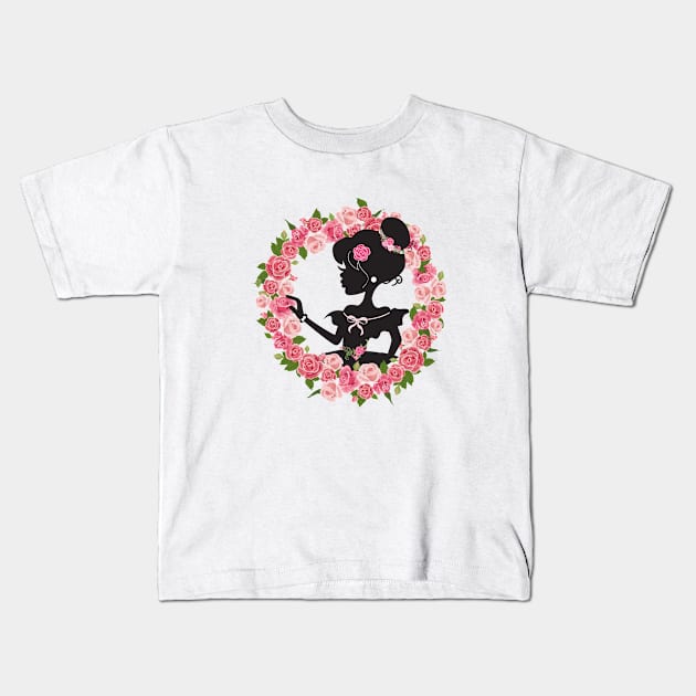 Touch of a Rose Kids T-Shirt by angelwhispers